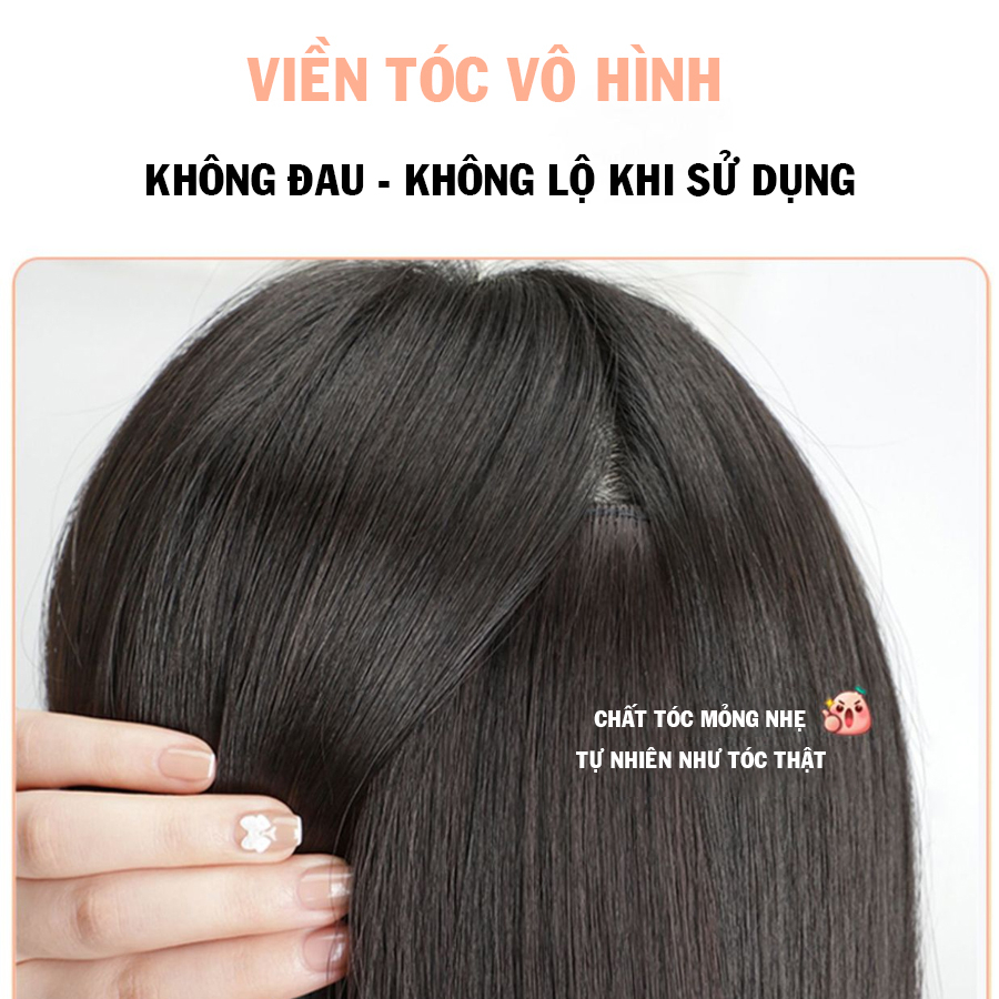 Tóc kẹp phím 3 dải thẳng là phồng chân tóc độ dài 45cm và 55cm