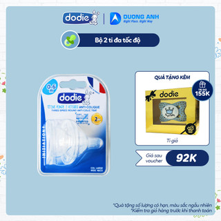 Bộ núm ti đa tốc độ Dodie cho bé từ 0 đến 6 tháng