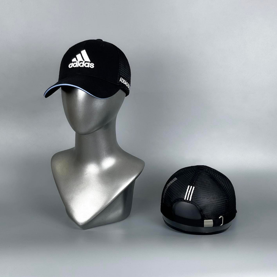 Nón lưỡi trai phối lưới Adidas đen hàng xuất dư cao cấp phong cách Hàn Quốc dành cho nam và nữ