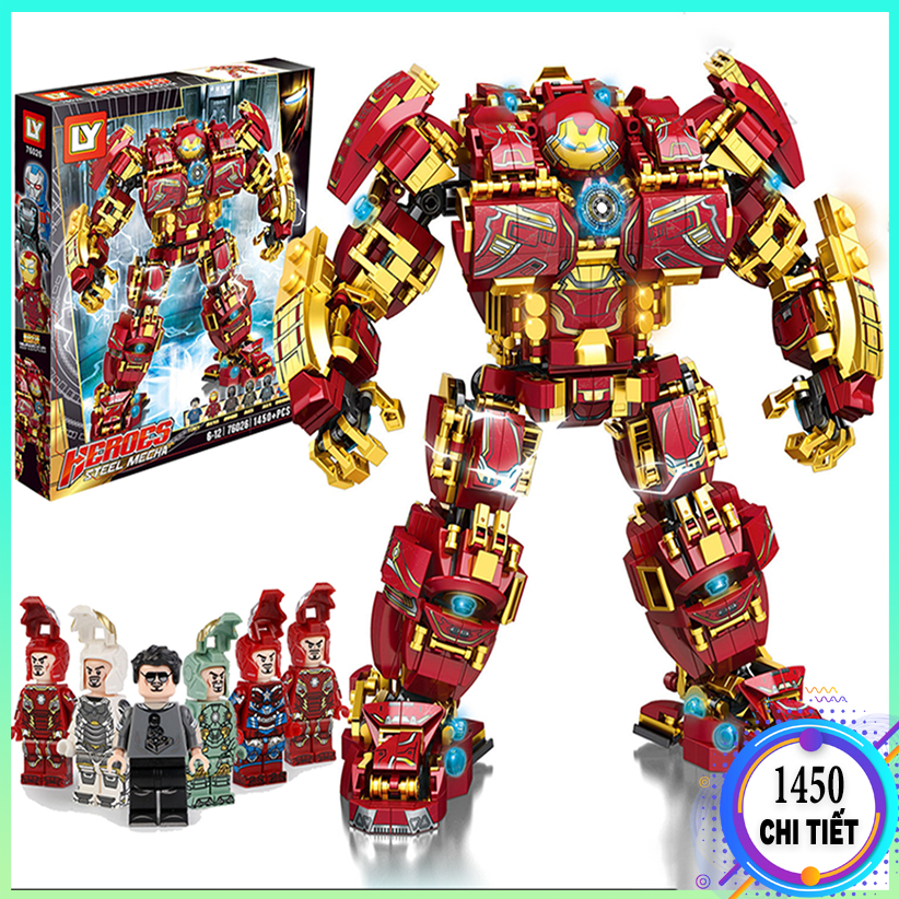Đồ chơi lắp ráp robot Ironman 1450 chi tiết, xếp hình mô hình robot lắp ghép đồ chơi cho bé