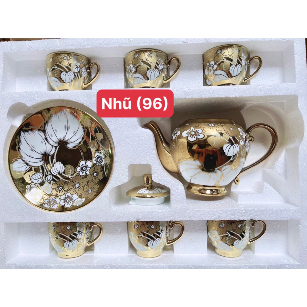 [ Được Chọn Mẫu ] Bộ tách trà nhũ vàng 1 ấm 6 tách siêu đẹp làm quà tặng Lễ, Tết | BigBuy360 - bigbuy360.vn