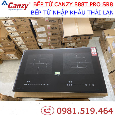Bếp từ đôi Canzy 888T pro seri 8 - Bếp từ nhập khẩu Thái lan - Bảo hành chính hãng 3 năm