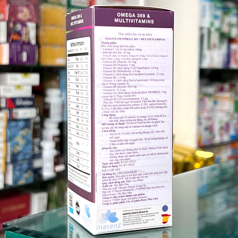 Masvitam  - Bổ sung Vitamin và Omega 369, Tăng sức đề kháng, Hỗ trợ tiêu hóa