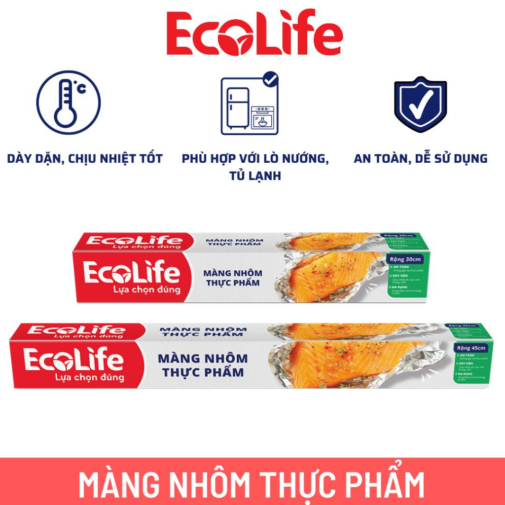 Màng nhôm thực phẩm/Giấy bạc nướng EcoLife