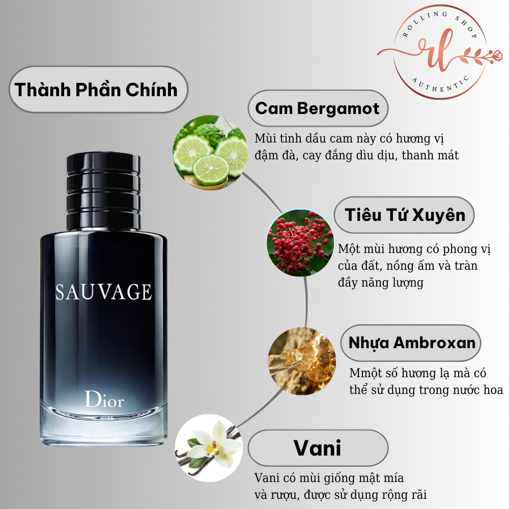 Nước Hoa Chiết Nam Dior Sauvage 10ml - Mùi Hương Nam Tính Mạnh Mẽ Cuốn Hút Cực Phẩm Cho Phái Mạnh - Rolling Shop