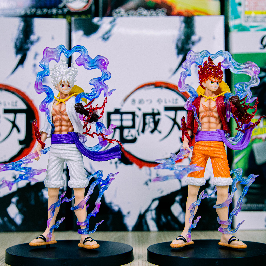 Mô hình One piece, Luffy gear5 nhiều tay cao 33cm cực đẹp, figure anime vua hải tặc decor trang trí để PC, Joy boy