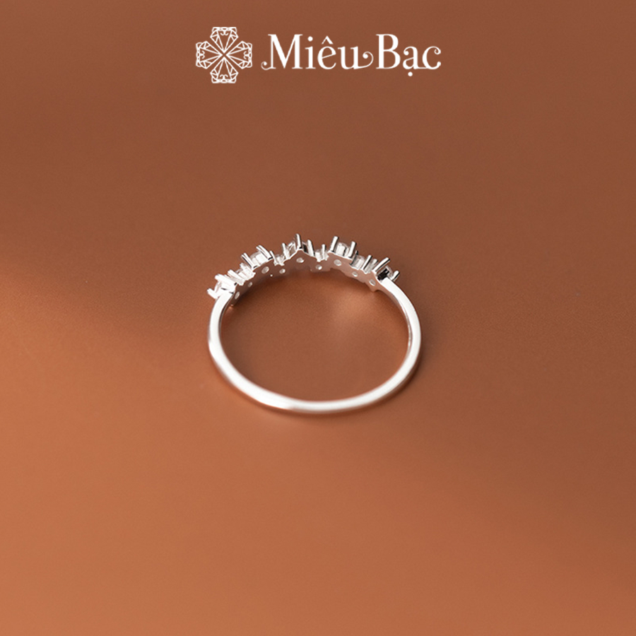 Nhẫn bạc nữ Miêu Bạc đính đá sang chảnh chất liệu liệu bạc 925 phụ kiện thời trang trang sức nữ MN07