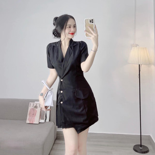 Đầm bigsize đắp chéo cách điệu gài nút xinh xắn ( Thời trang Vicky G - Anitagreen ) HN0423