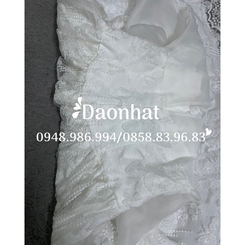 Váy ren trắng 2 lớp