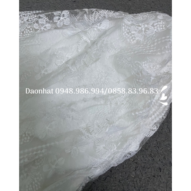 Váy ren trắng 2 lớp