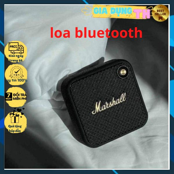 Loa bluetooth mini Marshall willen không dây bass mạnh cho điện thoại máy tính laptop pc giá rẻ bass treble rõ ràng
