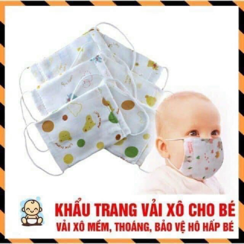 Khẩu trang vải xô rất thoáng mát cho bé