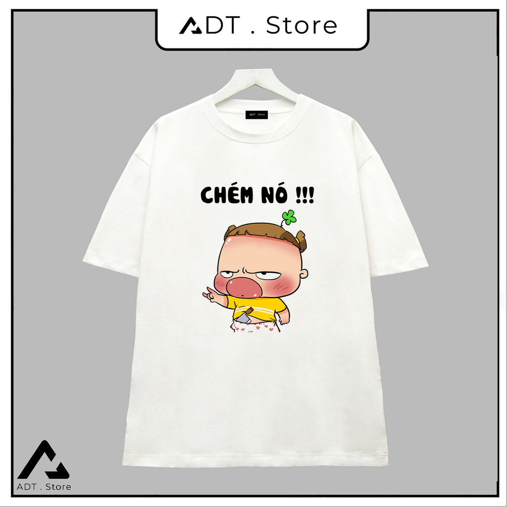 BST Áo Thun Unisex Áo quỳnh Aka Mẫu hình Meme   - Áo Trắng chất thun thoáng mát