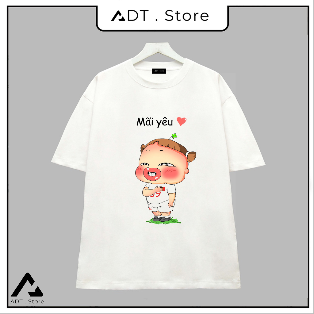 BST Áo Thun Unisex Áo quỳnh Aka Mẫu hình Meme   - Áo Trắng chất thun thoáng mát