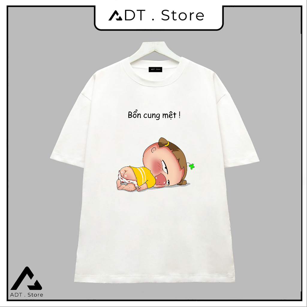 BST Áo Thun Unisex Áo quỳnh Aka Mẫu hình Meme   - Áo Trắng chất thun thoáng mát