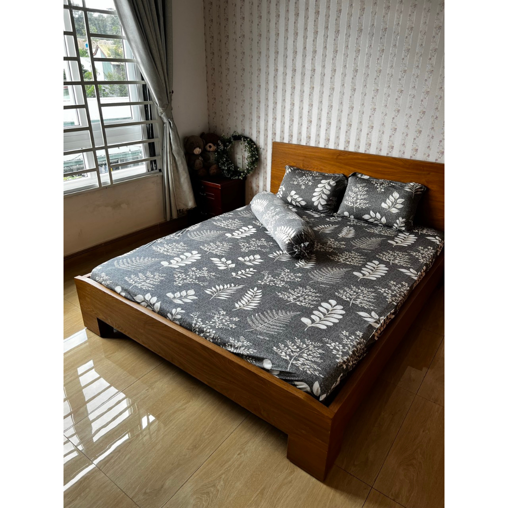 Bộ ga thun lạnh 4 món ga thun hàn quốc chuyên dra thun lạnh đủ kích thước ga nệm 1m6, 1m8
