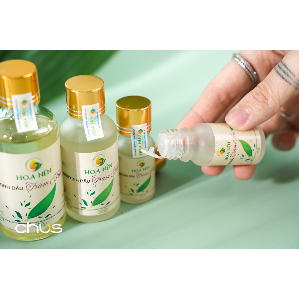 Tinh dầu Tràm Huế nguyên chất Hoa Nén - Chuẩn VietGAP - Chăm sóc sức khỏe mẹ và bé - 100ml