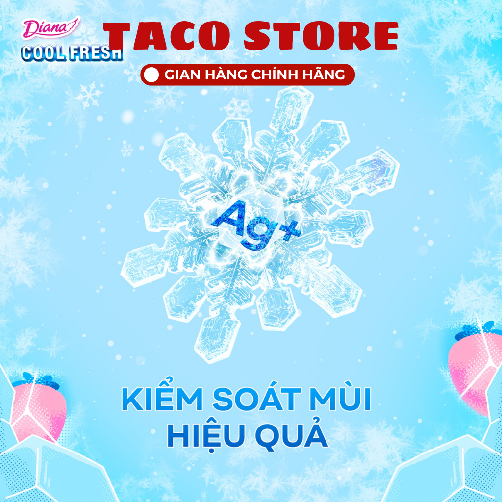 Băng Vệ Sinh Diana Cool Fresh Sensi Siêu Mỏng Cánh 8 Miếng/Gói