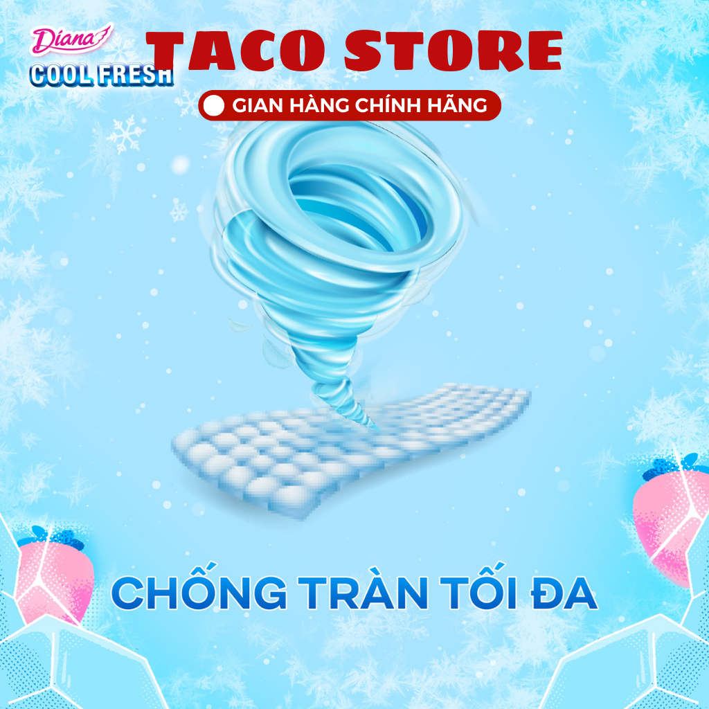 Băng Vệ Sinh Diana Cool Fresh Sensi Siêu Mỏng Cánh 8 Miếng/Gói