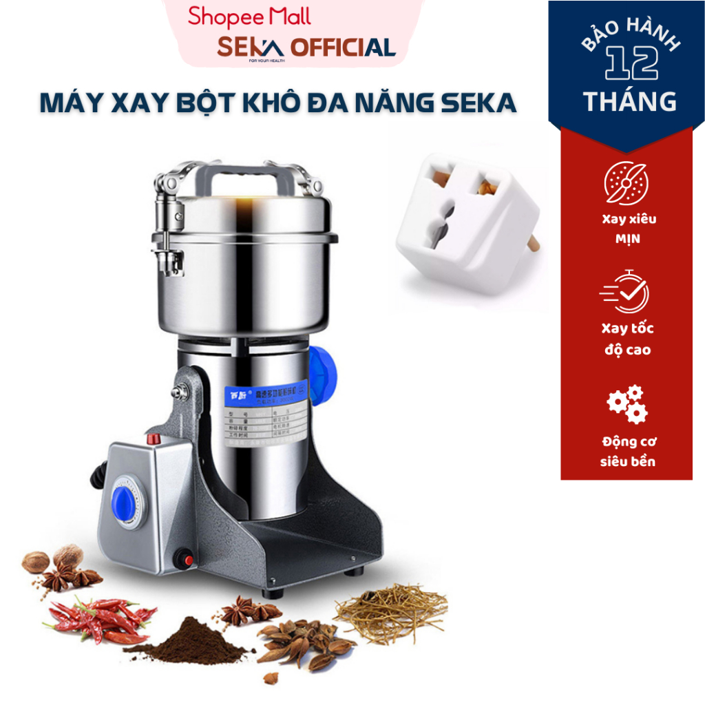 Máy xay bột khô SEKA 800gr - bảo hành 12 tháng