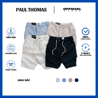 Short đũi nam cạp chun dây rút, dáng ngắn trẻ trung, vải đũi mềm mát, hàng chính hãng - paul thomas