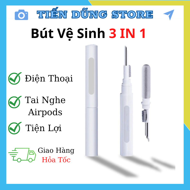 Bút vệ sinh tai nghe airpod dụng cụ vệ sinh tai nghe airpod đồ vệ sinh tai nghe cầm tay 3 trong 1