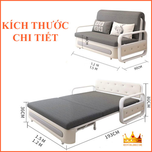 Giường Sofa Gấp Gọn Thông Minh Đa Năng, Sofa Giường Thông Minh Cao Cấp Có Ngăn Chứa Đồ Rộng Tiện Lợi | BigBuy360 - bigbuy360.vn