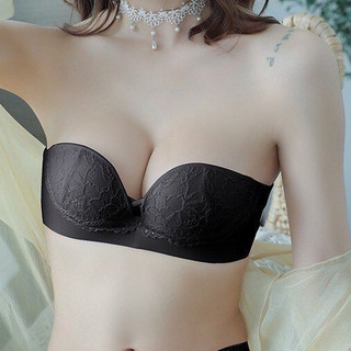 Áo ngực quây ngang nâng ngực tạo khe hàng chuẩn- Áo lót không gọng cúp ngực đệm dày dây chéo lưng chống tụt đệm 2,5CM