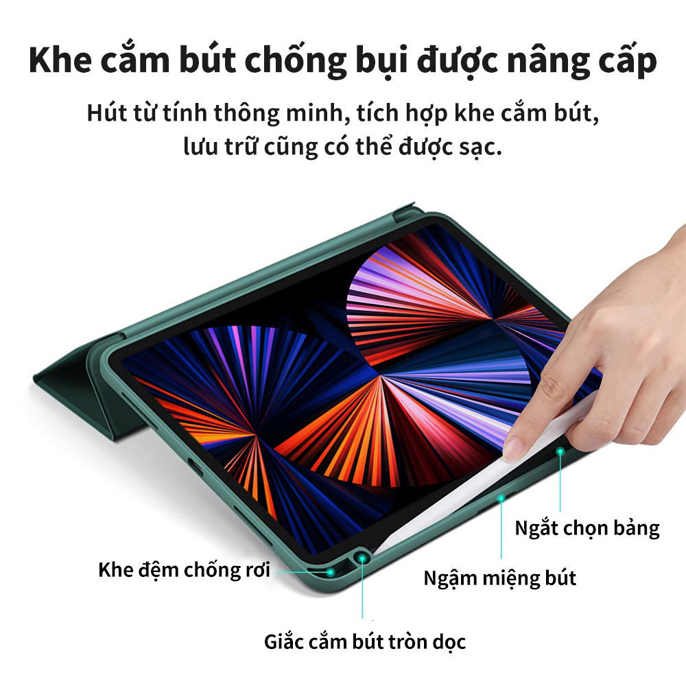 bao da ipad GOOJODOQ ốp lưng Cho iPad Mini6 iPad Gen9 10.2 11 Inch 2021 Ipad Air4 10.9 Vỏ Acrylic Có Thể Tháo Rời