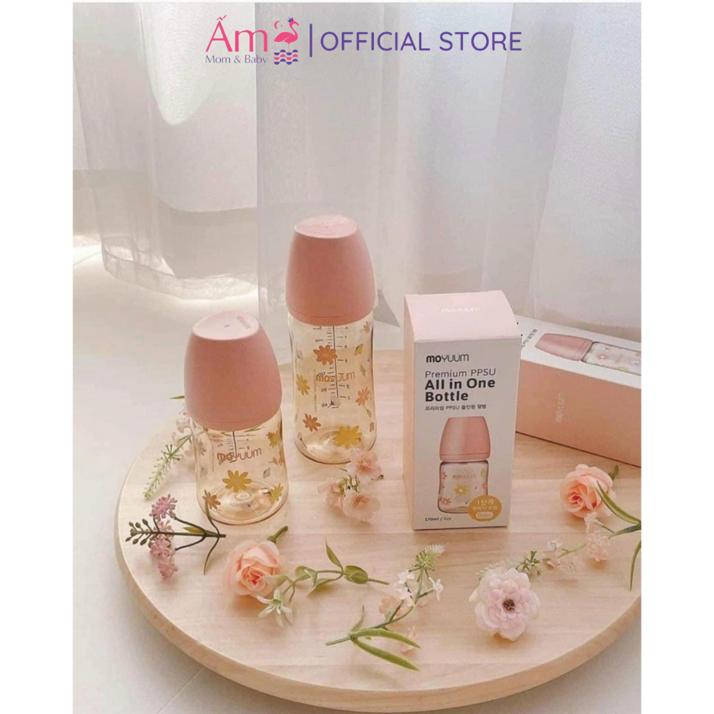 Bình Sữa Moyuum Nội Địa Hàn Quốc 170ml Nhập Khẩu Chính Hãng PP bởi Ấm Baby Chất Lượng Cao Cấp Cho Bé Ấm Gift Decor