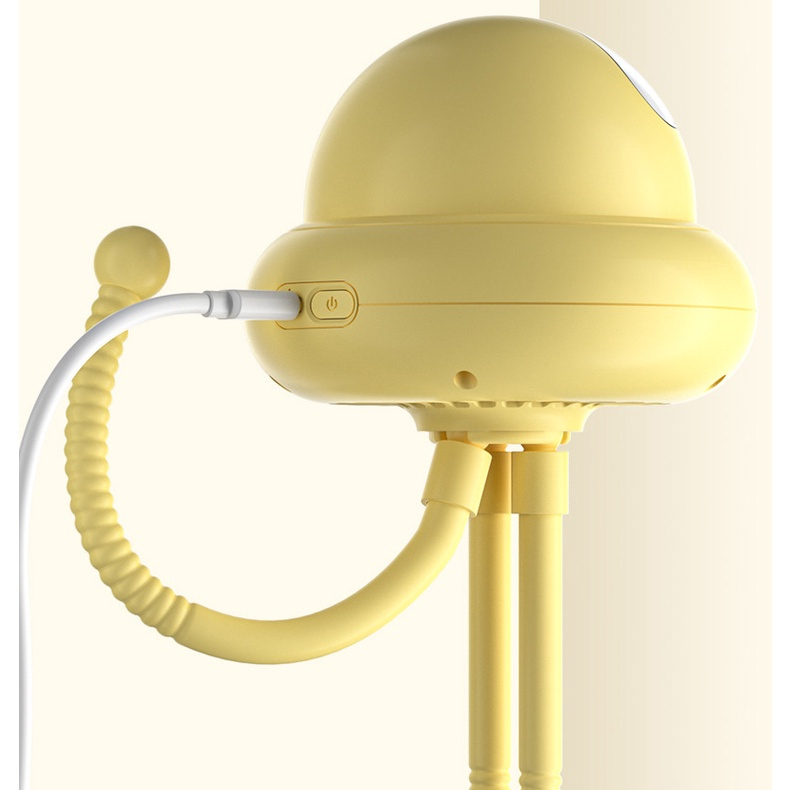 Quạt mini di động không cánh hình bạch tuộc gắn xe đẩy em bé, Bảo hành 12 tháng