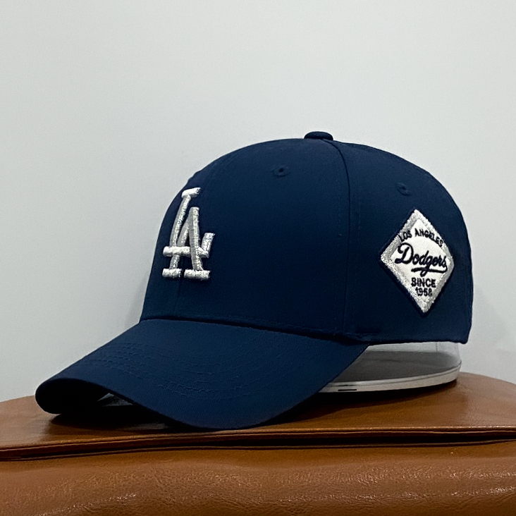 Nón lưỡi trai LA navy logo cạnh thêu logo 3D hàng xuất dư cao cấp phong cách Hàn Quốc dành cho nam và nữ