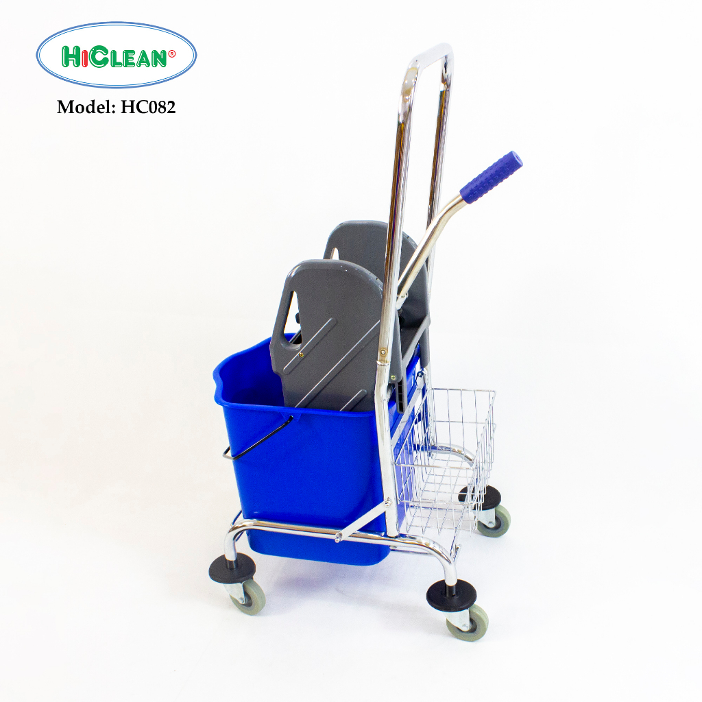 Xe đẩy vắt nước lau nhà HiClean HC082, 1 xô, dung tích 23L