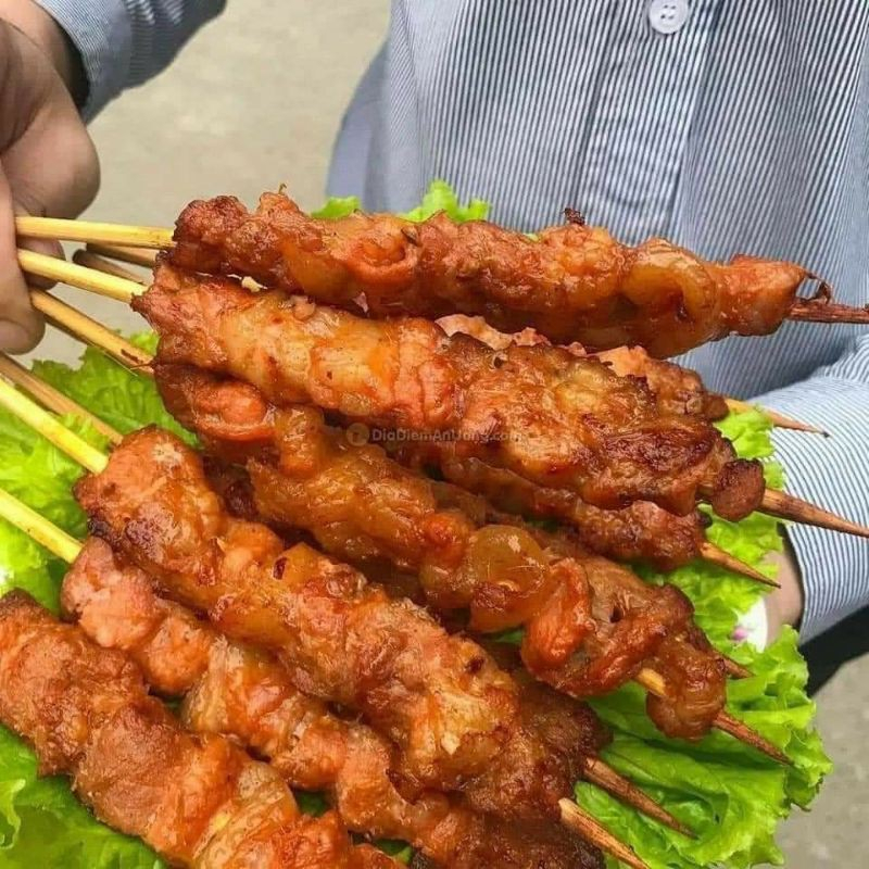 Thịt gà xiên que CP 500g, nướng, chiên siêu hot hít