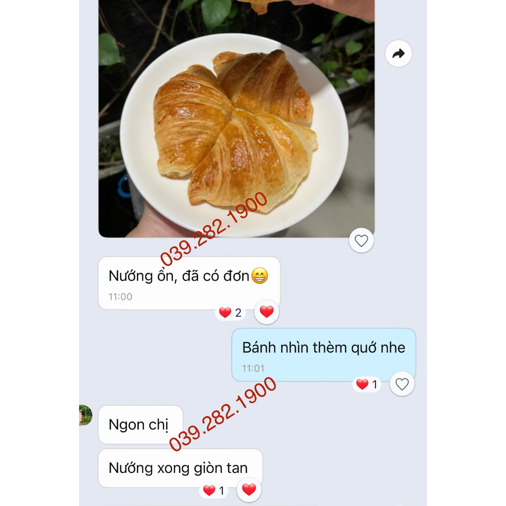 Bánh Croissant đông lạnh 30g/cái - gói 15 cái