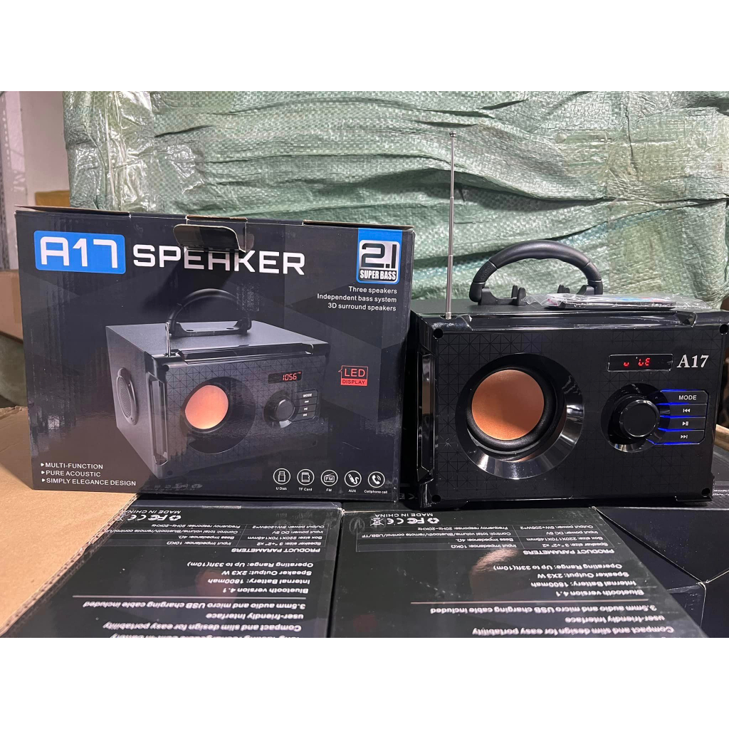 Loa bluetooth kiêm đài FM/AM A17 âm thanh chất lượng, bắt sóng khỏe, pin trâu-Bảo hành 6 tháng