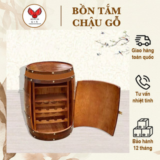 Tủ đựng r.ư.ợ.u trang trí ⚡ GỖ CAO CẤP ⚡ Thùng đựng r.ư.ợ.u gỗ sồi cao cấp, tủ r.ư.ợ.u sang trọng trang trí nhà cửa