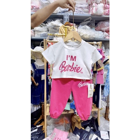 Bộ cotton bé gái từ 10-32 kg phong cách hip hop-M0028-❤️chất cotton 4 chiều mềm mịn❤ Bộ cộc tay bé gái