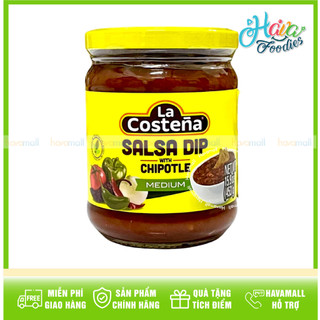 Sốt salsa cay vừa la costena 453gr - salsa dip with chipotle
