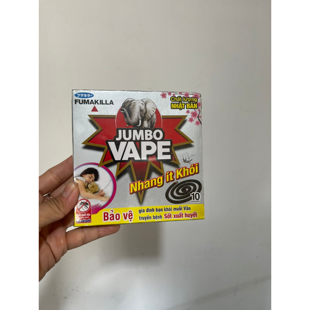Nhang muỗi Jumbo Vape Cao Cấp Ít Khói Hộp 10 Khoanh
