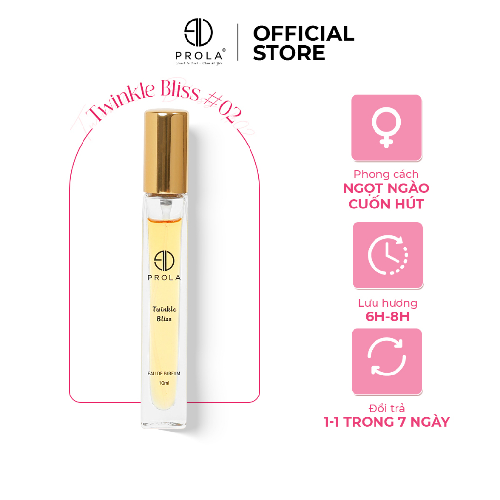 Nước hoa nữ PROLA Twinkle Bliss nữ tính, ngọt ngào, quyến rũ thích hợp đi hẹn hò M02 - Dạng xịt 10ml | BigBuy360 - bigbuy360.vn