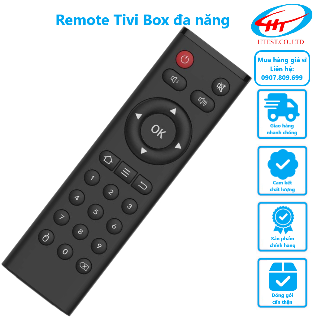 Remote Tivi Box đa năng - Hàng chính hãng