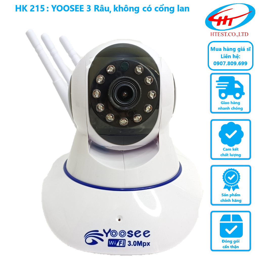 Camera Yoosee HK 215: 3 Râu, không có cổng lan - Hàng chính hãng