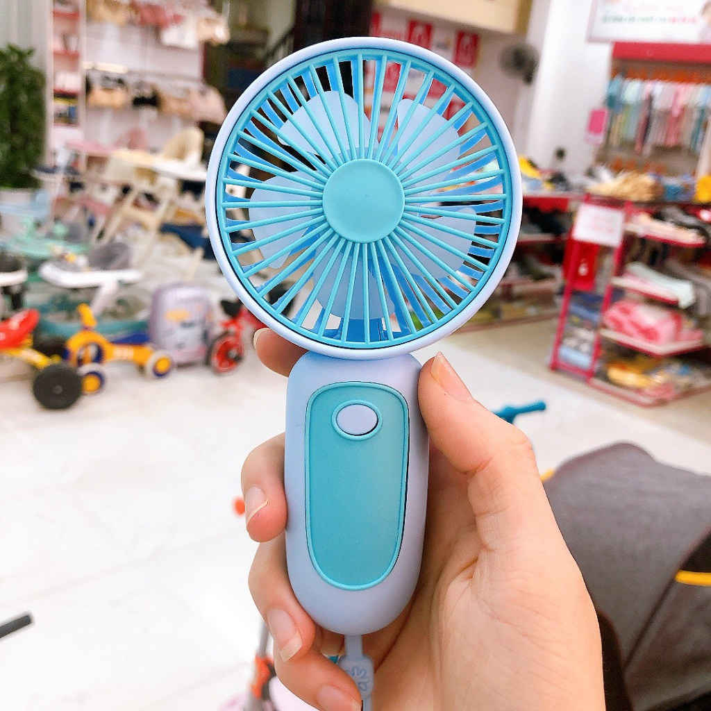 Quạt cầm tay Mini Handheld Fan có dây sạc, dây đeo