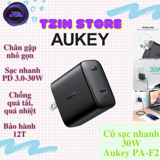 Củ sạc nhanh aukey pa-f2 30w chính hãng, sạc nhanh pd 29w