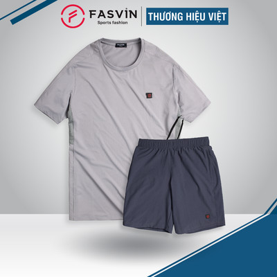 Bộ Quần Áo Thể Thao Nam Cộc Tay FASVIN AT22496.HN Hàng Nhà Máy Chất Liệu tốt Phom Dáng Đẹp