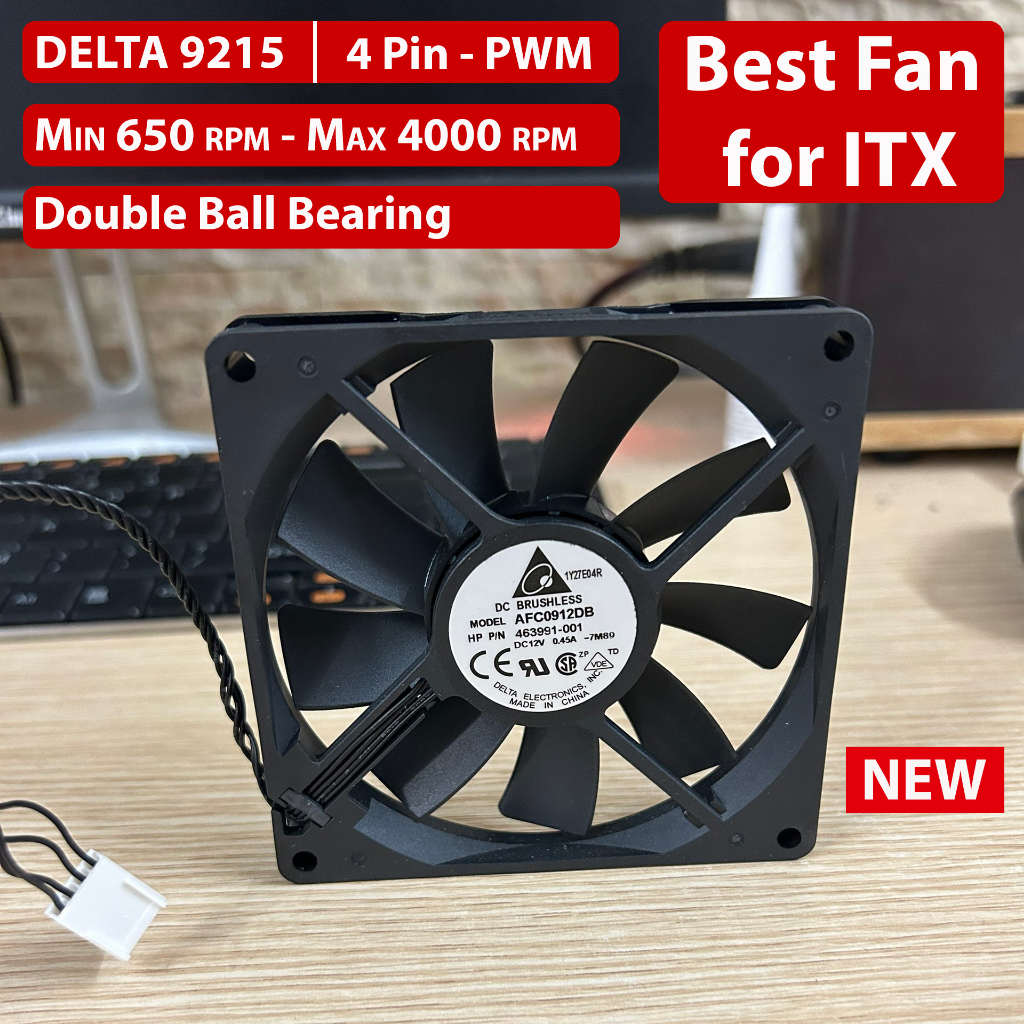 Quạt máy tính Delta 9215 - 4pin PWM - Best choice for ITX