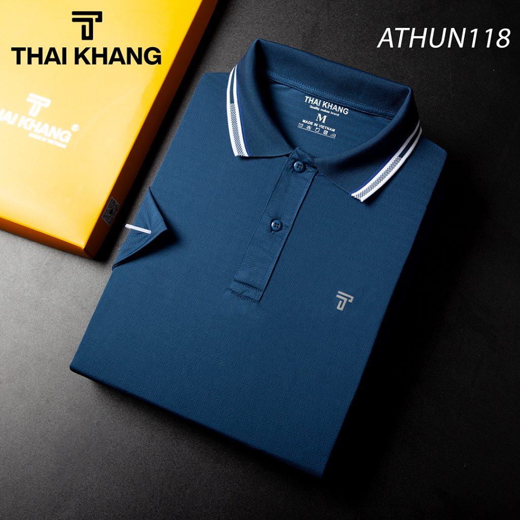 Áo thun nam trung niên Thái Khang vải thun lạnh mặc siêu mát ATHUN11