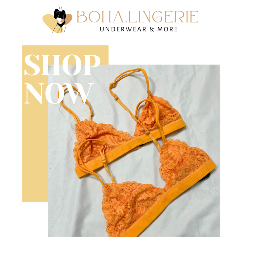 ÁO CHÍP BRALETTE HÀNG XUẤT KHẨU REN CAM SEXY A102