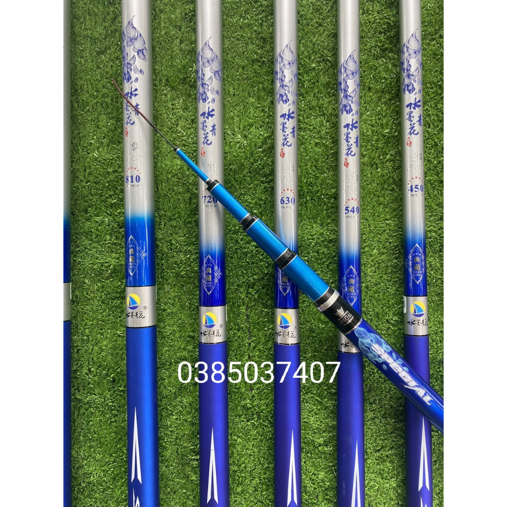 Cần Câu tay Hoa Mực Nước 6H Thế Hệ 1 Chính Hãng ( Tặng Kèm Ngọn Phụ ) Đủ Size Từ 3m6-10m